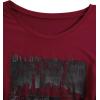 image:imageWomens Off The Shoulder Tops Gothic Graphic Tee Y2k Grunge Vintage Oversized T Shirts Trendy OutfitsPure Burgundy