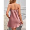image:imageWomens Plus Size Floral Lace Sheer Satin Nightgown Spaghetti Strap Night Dress ChemiseBrown