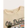image:imageWomens Plus Size Letter Car Graphic Tees Short Sleeve Crew Neck Crop Tops Summer T ShirtBeige