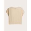image:imageWomens Plus Size Letter Car Graphic Tees Short Sleeve Crew Neck Crop Tops Summer T ShirtBeige