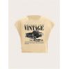 image:imageWomens Plus Size Letter Car Graphic Tees Short Sleeve Crew Neck Crop Tops Summer T ShirtKhaki