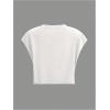 image:imageWomens Plus Size Letter Car Graphic Tees Short Sleeve Crew Neck Crop Tops Summer T ShirtPure White