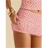 image:imageWomens Polka Dots Ruffle Tiered Layered Skirts Low Rise Ruched Y2K A Line Mini SkirtCoral Pink