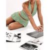 image:imageWomens Polka Dots Ruffle Tiered Layered Skirts Low Rise Ruched Y2K A Line Mini SkirtMint Green