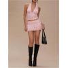 image:imageWomens Polka Dots Ruffle Tiered Layered Skirts Low Rise Ruched Y2K A Line Mini SkirtPink