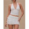 image:imageWomens Polka Dots Ruffle Tiered Layered Skirts Low Rise Ruched Y2K A Line Mini SkirtWhite Black Dots