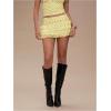 image:imageWomens Polka Dots Ruffle Tiered Layered Skirts Low Rise Ruched Y2K A Line Mini SkirtYellow