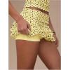 image:imageWomens Polka Dots Ruffle Tiered Layered Skirts Low Rise Ruched Y2K A Line Mini SkirtYellow