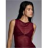 image:imageWomens Sheer Mesh Tank Top Sleeveless Slim Fit Fitted Summer Shirts Going Out TopsBurgundy Red