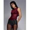 image:imageWomens Sheer Mesh Tank Top Sleeveless Slim Fit Fitted Summer Shirts Going Out TopsBurgundy Red