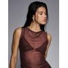 image:imageWomens Sheer Mesh Tank Top Sleeveless Slim Fit Fitted Summer Shirts Going Out TopsMocha Brown