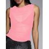 image:imageWomens Sheer Mesh Tank Top Sleeveless Slim Fit Fitted Summer Shirts Going Out TopsPink