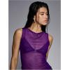 image:imageWomens Sheer Mesh Tank Top Sleeveless Slim Fit Fitted Summer Shirts Going Out TopsPurple
