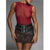image:imageWomens Sheer Mesh Tank Top Sleeveless Slim Fit Fitted Summer Shirts Going Out TopsRed