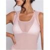 image:imageWomens Sheer Square Neck Tank Top Sleeveless Fitted Vacation Summer Tops Basic ShirtBrown