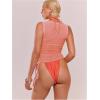 image:imageWomens Sheer Square Neck Tank Top Sleeveless Fitted Vacation Summer Tops Basic ShirtSheer Pink