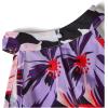 image:imageWomens Tropical Paisley Print Halter Blouse Sleeveless Boho Shirt Tops Button Back Vacation TopsPurple and Pink