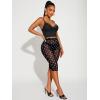 image:imageWomens Y2K Leopard Mesh Cropped Leggings 34 Length Club Capri PantsBlack Dots