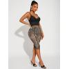 image:imageWomens Y2K Leopard Mesh Cropped Leggings 34 Length Club Capri PantsGrey Brown