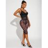 image:imageWomens Y2K Leopard Mesh Cropped Leggings 34 Length Club Capri PantsLight Pink