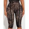 image:imageWomens Y2K Leopard Mesh Cropped Leggings 34 Length Club Capri PantsMix Brown