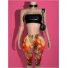 image:imageWomens Y2K Leopard Mesh Cropped Leggings 34 Length Club Capri PantsOrange