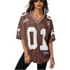 Number Print Brown