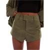 image:imageWomens Elegant Mini Shorts Dressy Casual Office Work Summer Shorts with PocketsArmy Green