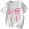 White and Bow Pink