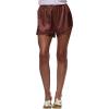 image:imageWomens Lace Trim Satin Shorts Shiny Elastic Waist Mini Shorts French KnickersBrown