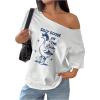 White Blue Graphic