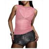 image:imageWomens Sheer Mesh Tank Top Sleeveless Slim Fit Fitted Summer Shirts Going Out TopsPink