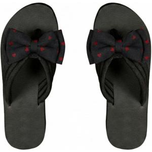 image:imageWomens Bow Knot Flip Flops Open Toe Dressy Thong Sandals Comfy Summer Vacation FlatsBlack and Red