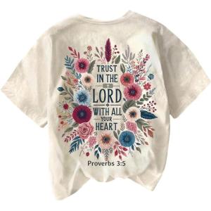 image:imageWomens Cherry Bow Graphic Tees Short Sleeve Crew Neck Summer T Shirt Tops for Women TrendyBright Beige