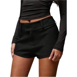image:imageWomens Elegant Mini Shorts Dressy Casual Office Work Summer Shorts with PocketsPure Black