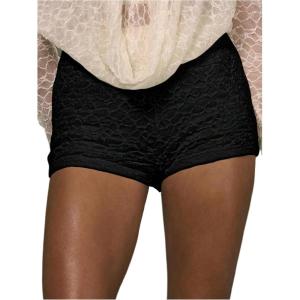 image:imageWomens Floral Lace Drop Waist Booty Shorts Skinny Y2k Summer Mini ShortsPure Black