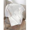 image:imageWomens 3D Embossed Letter Tees Crew Neck Short Sleeve T Shirts Streetwear TopsWhite