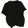 image:imageWomens Beaded Sequin Bowknot T Shirt Short Sleeve Crew Neck Embroidery Trendy Tee Y2k TopsBlack