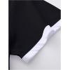 image:imageWomens Beaded Sequin Bowknot T Shirt Short Sleeve Crew Neck Embroidery Trendy Tee Y2k TopsBlack and White