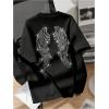 image:imageWomens Beaded Sequin Bowknot T Shirt Short Sleeve Crew Neck Embroidery Trendy Tee Y2k TopsBlink Black