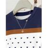 image:imageWomens Beaded Sequin Bowknot T Shirt Short Sleeve Crew Neck Embroidery Trendy Tee Y2k TopsMulticolor Blue