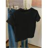 image:imageWomens Beaded Sequin Bowknot T Shirt Short Sleeve Crew Neck Embroidery Trendy Tee Y2k TopsPearl Black