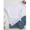 image:imageWomens Beaded Sequin Bowknot T Shirt Short Sleeve Crew Neck Embroidery Trendy Tee Y2k TopsPrint White