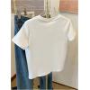 image:imageWomens Beaded Sequin Tops Bowknot Bow T Shirt Short Sleeve Crewneck Trendy Tee Top Y2k TopsHeart White and Red