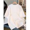 image:imageWomens Beaded Sequin Tops Bowknot Bow T Shirt Short Sleeve Crewneck Trendy Tee Top Y2k TopsMulticolor Black and White