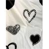 image:imageWomens Beaded Sequin Tops Bowknot Bow T Shirt Short Sleeve Crewneck Trendy Tee Top Y2k TopsMulticolor Black and White