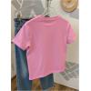 image:imageWomens Beaded Sequin Tops Bowknot Bow T Shirt Short Sleeve Crewneck Trendy Tee Top Y2k TopsPink
