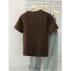 image:imageWomens Beaded Sequin Tops Bowknot Bow T Shirt Short Sleeve Crewneck Trendy Tee Top Y2k TopsShine Brown