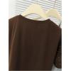 image:imageWomens Beaded Sequin Tops Bowknot Bow T Shirt Short Sleeve Crewneck Trendy Tee Top Y2k TopsShine Brown