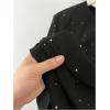 image:imageWomens Beaded Sequin Tops Bowknot Bow T Shirt Short Sleeve Crewneck Trendy Tee Top Y2k TopsSoft Black